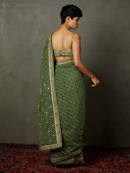 Rohira Saree With Unstitched Blouse - Image 4